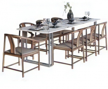 New Chinese Style Dining Table And Chairs-ID:797106038