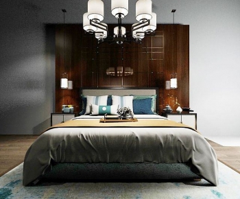 New Chinese Style Double Bed-ID:578583007