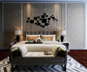 Modern Double Bed-ID:166168933