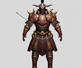 现代游戏角色盔甲战士模型-ID:143946898