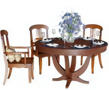 American Style Dining Table And Chairs-ID:464000764