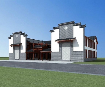 New Chinese Style Building Appearance-ID:578835015