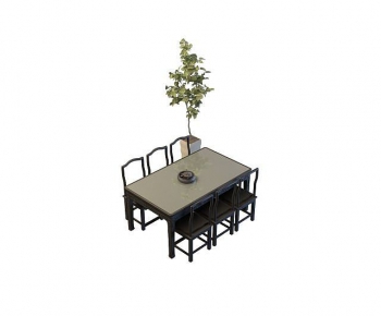 New Chinese Style Dining Table And Chairs-ID:459784035