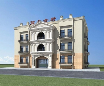 European Style Appearance Of Commercial Building-ID:603773126
