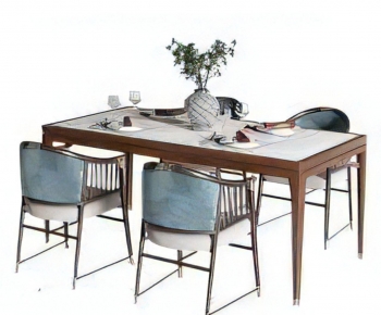 New Chinese Style Dining Table And Chairs-ID:722882031