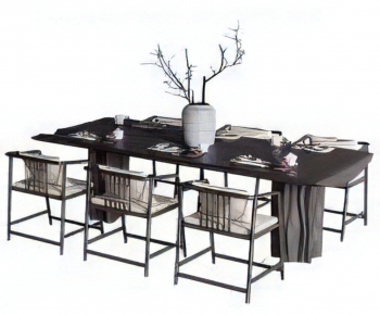 New Chinese Style Dining Table And Chairs-ID:120423088