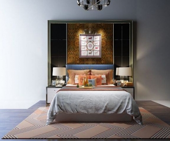 Modern Double Bed-ID:718056929