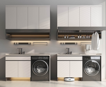 Modern Laundry Cabinet-ID:466512926