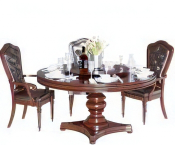 American Style Dining Table And Chairs-ID:412427904