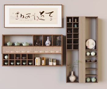 新中式实木茶柜组合-ID:257213122