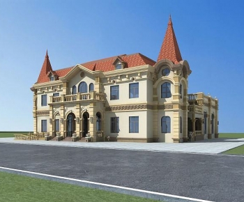 European Style Appearance Of Commercial Building-ID:376184943