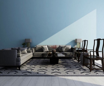 New Chinese Style Sofa Combination-ID:389616974