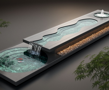 Modern Rockery Waterscape-ID:376068126