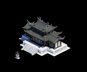 New Chinese Style Building Appearance-ID:124459397