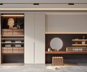 Modern Clothes Storage Area-ID:751918087