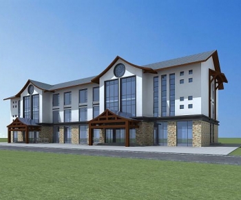 New Chinese Style Appearance Of Commercial Building-ID:181310242