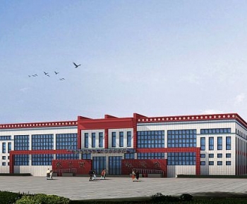 Modern School Building-ID:529251108