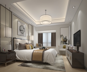 New Chinese Style Bedroom-ID:649967915