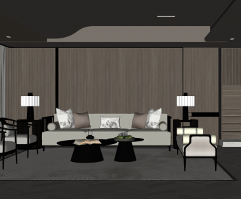 New Chinese Style A Living Room-ID:338624001