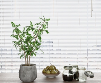 Modern Potted Green Plant-ID:742788087