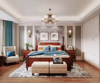 American Style Bedroom-ID:489089977
