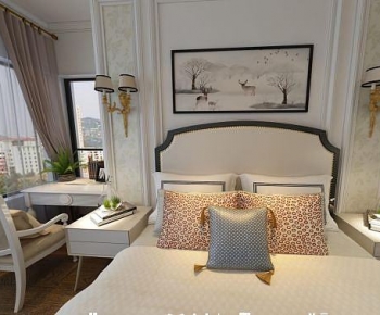 Simple European Style Bedroom-ID:698369034