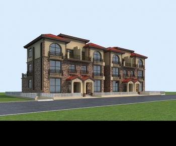 Simple European Style Townhouse-ID:687849515