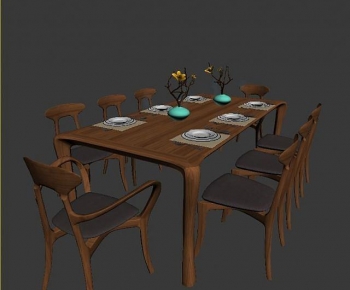 New Chinese Style Dining Table And Chairs-ID:320669899