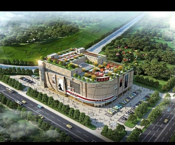 Modern Architectural Bird's-eye View Planning-ID:617861995