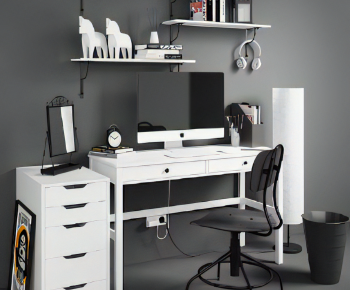 Modern Office Desk And Chair-ID:451607941