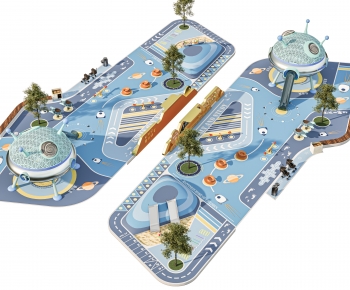 Modern Park Landscape-ID:393490842