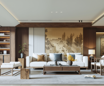 New Chinese Style A Living Room-ID:568514111
