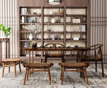 New Chinese Style Tea Tables And Chairs-ID:672669415