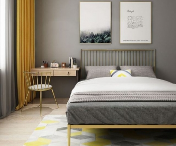 Modern Double Bed-ID:264624124