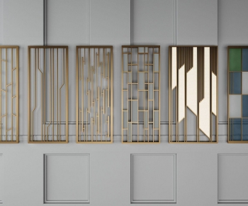 Modern Metal Screen Partition-ID:898626094