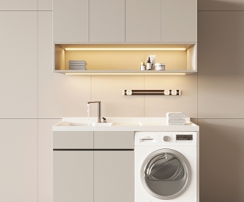 Modern Laundry Cabinet-ID:432945972