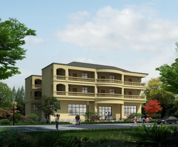 Simple European Style School Building-ID:822546012