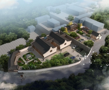 Modern Architectural Bird's-eye View Planning-ID:733588939