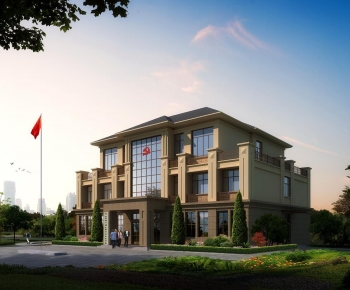 Modern Appearance Of Commercial Building-ID:525689182