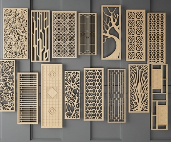 New Chinese Style Metal Screen Partition-ID:786396987