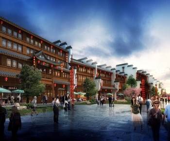 Chinese Style Commercial Street-ID:609195953