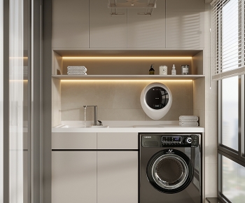 Modern Balcony Laundry Room-ID:324091919