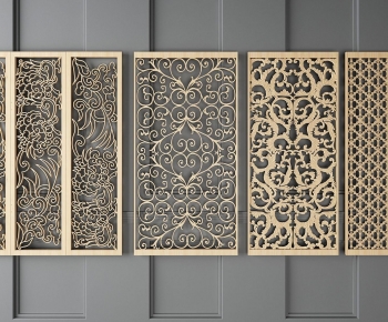 New Chinese Style Metal Screen Partition-ID:968039048