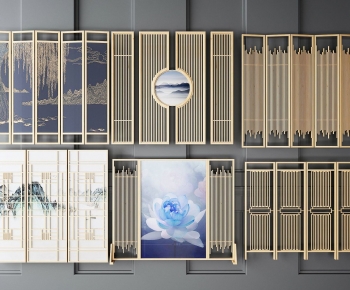 New Chinese Style Metal Screen Partition-ID:650027048