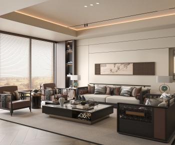 New Chinese Style A Living Room-ID:580202104