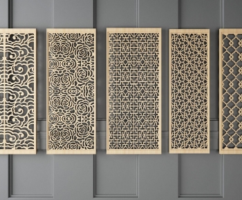 New Chinese Style Metal Screen Partition-ID:771909952