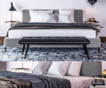 Modern Double Bed-ID:217169055