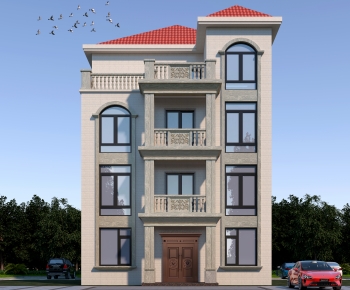 Simple European Style Detached Villa-ID:234380967