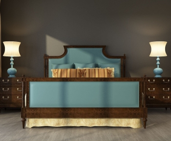 New Chinese Style Double Bed-ID:730438956