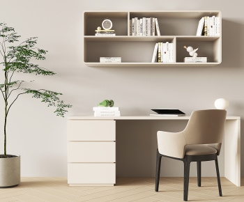 Modern Computer Desk And Chair-ID:898391011